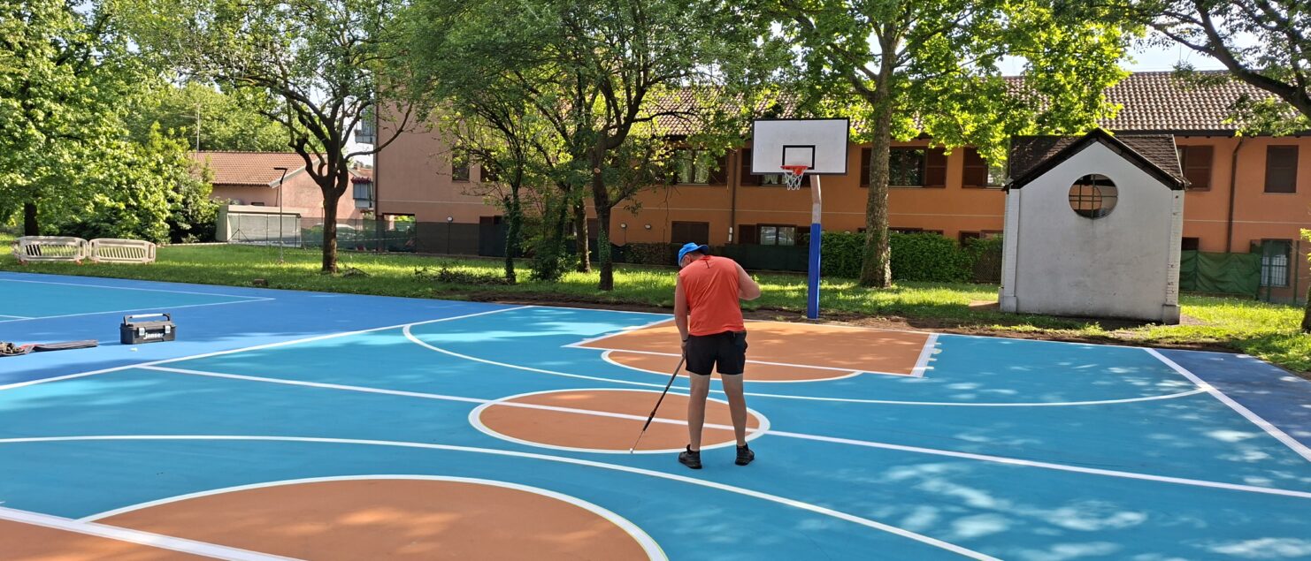 pavimentazione sportiva campo basket parco castellanza