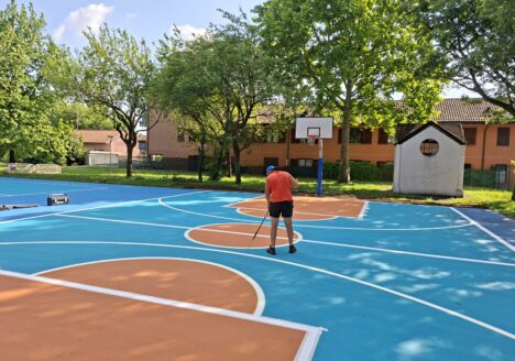 pavimentazione sportiva campo basket parco castellanza